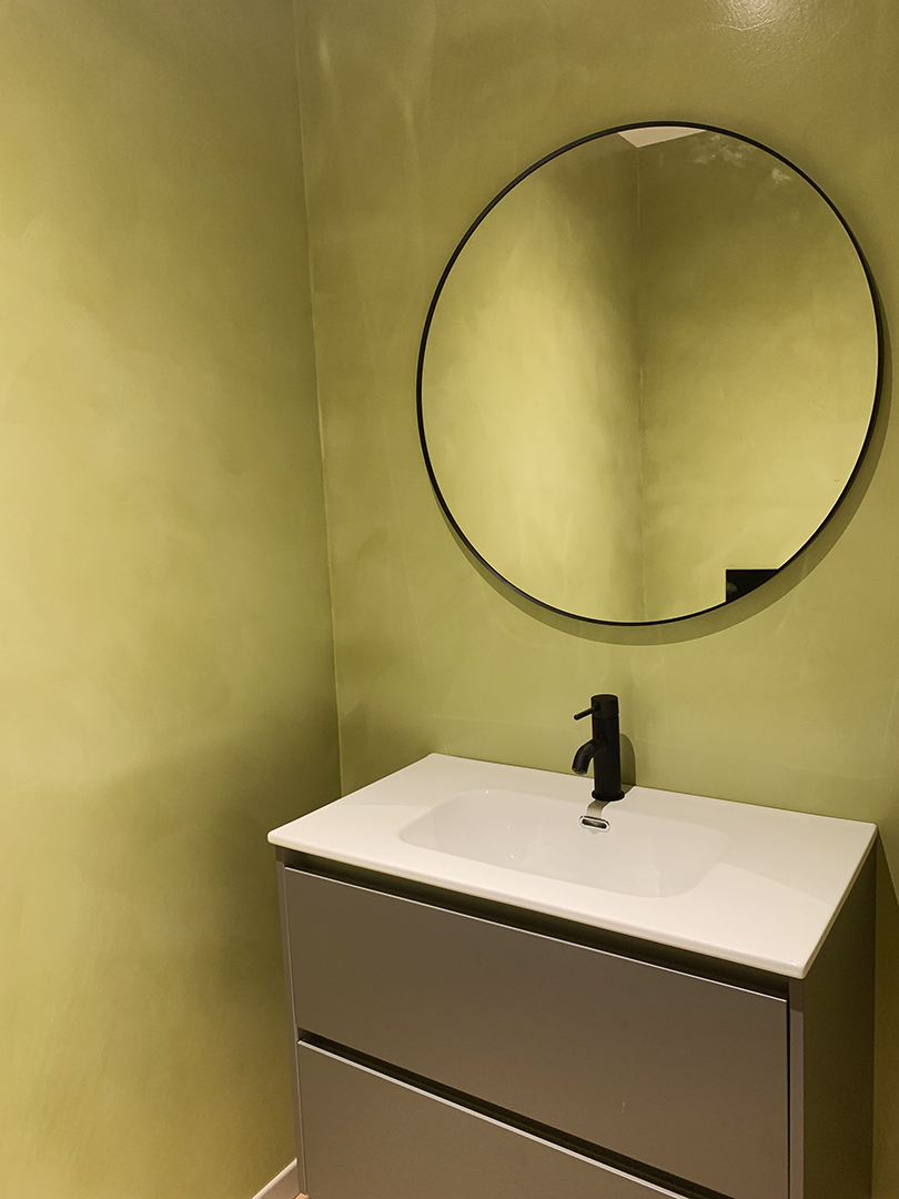 Zelena kupaonica, Classic, Satinato, Cement Design, Efekt