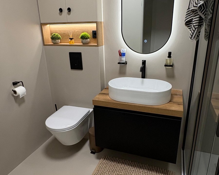 Geotexture Cover BG-09, mat mikrocement kupaonica